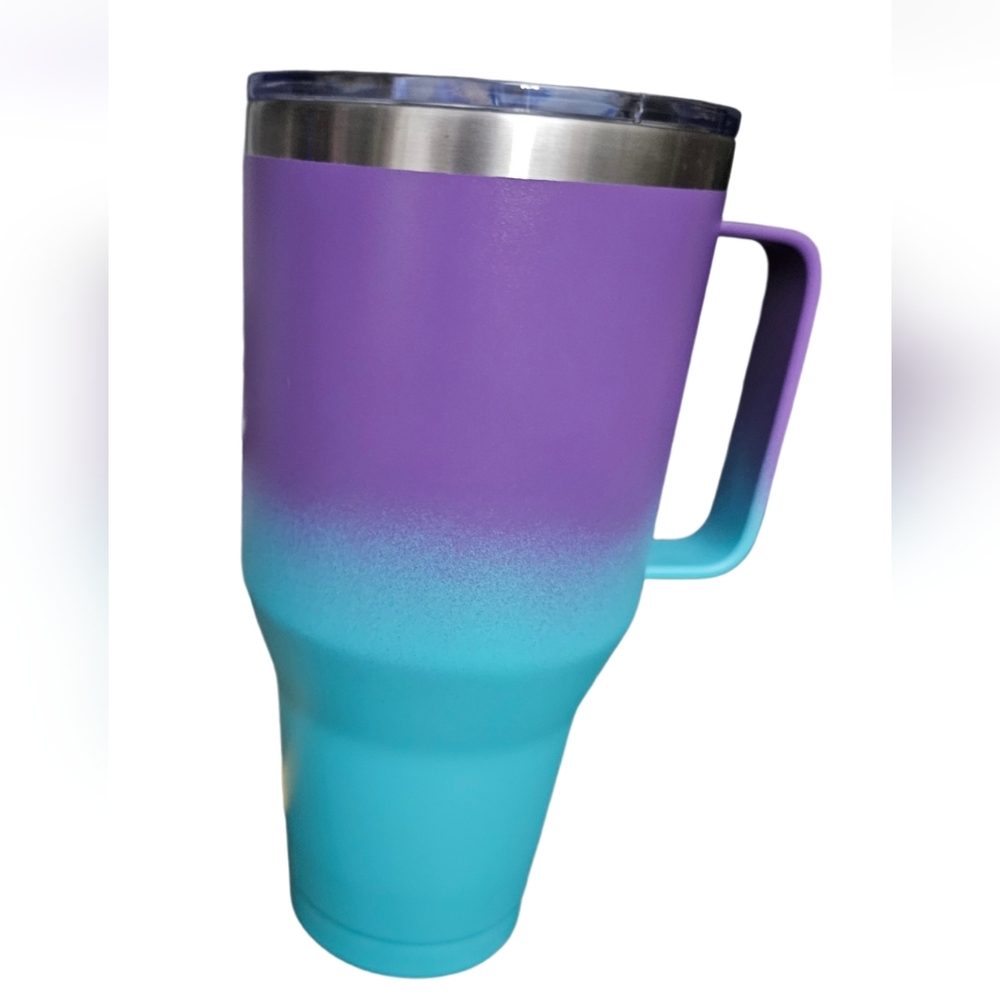 40oz Coffee Mug Tumbler with Handle.Insulated Travel Mug  Lid ombre